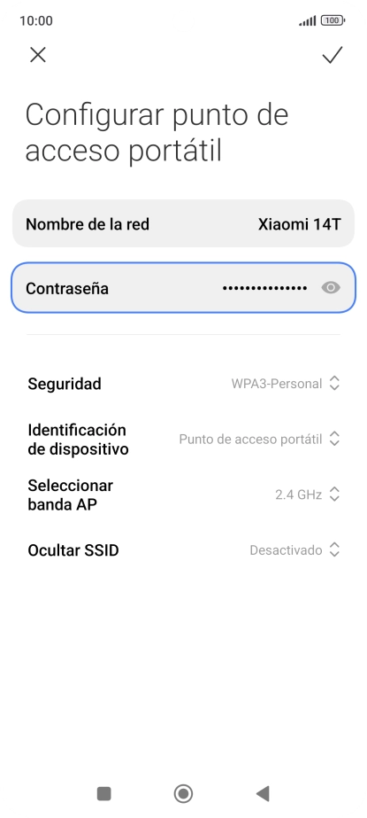 Pulsa Contraseña e introduce una contraseña.