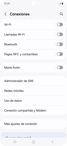 Pulsa Redes móviles.