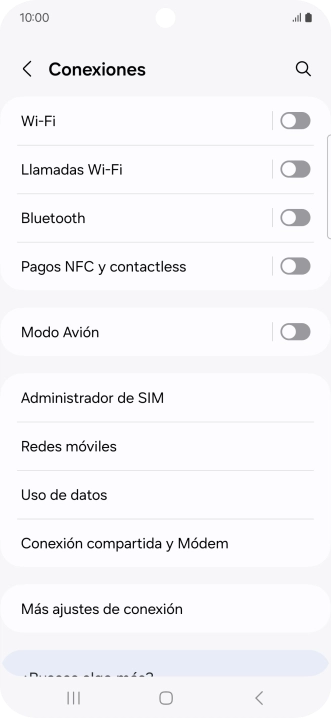 Pulsa Redes móviles.