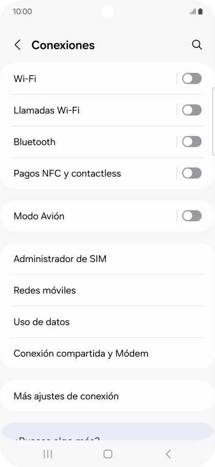 Pulsa Redes móviles.