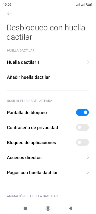 Pulsa el indicador junto a los ajustes deseados para activarlos o desactivarlos. Pulsa el indicador junto a los ajustes deseados para activarlos o desactivarlos.