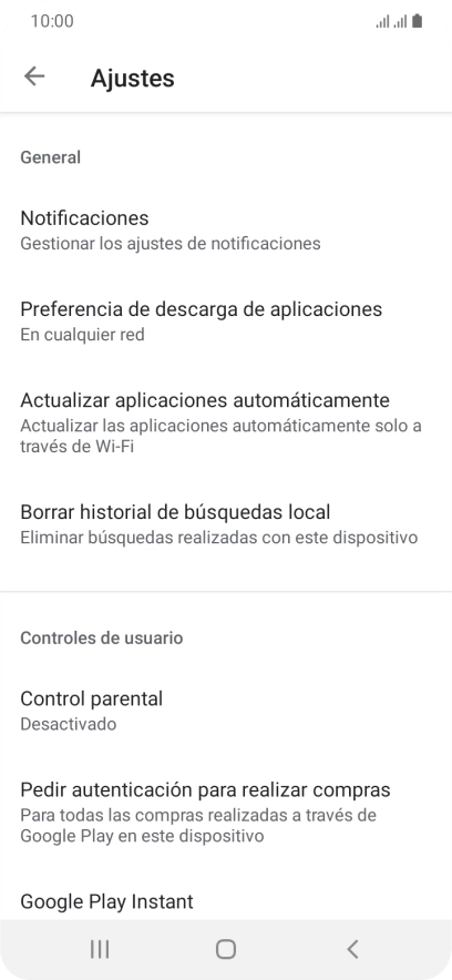 Pulsa Actualizar aplicaciones automáticamente.