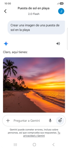 También puedes pedir a Gemini que genere una fotografía partiendo de tu descripción.