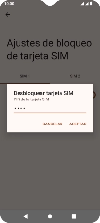Introduce tu código PIN y pulsa ACEPTAR.