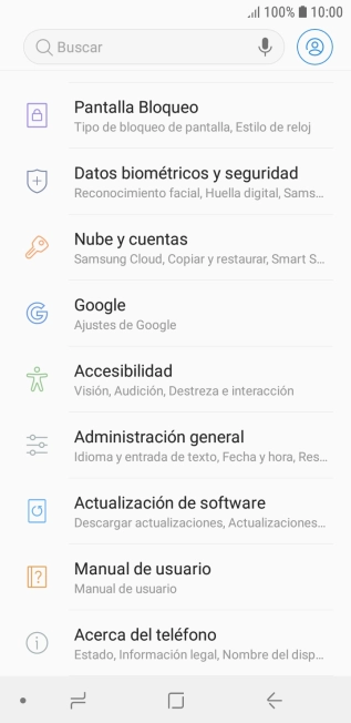 Pulsa Nube y cuentas.