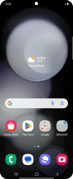 Desliza dos dedos hacia abajo desde la parte superior de la pantalla.