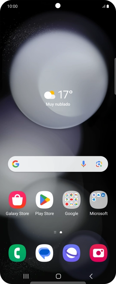 Desliza dos dedos hacia abajo desde la parte superior de la pantalla.