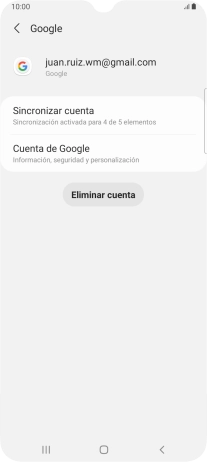 Pulsa Sincronizar cuenta.