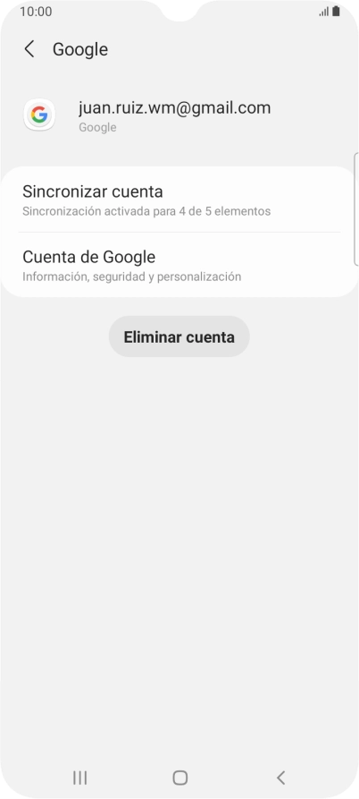 Pulsa Sincronizar cuenta.