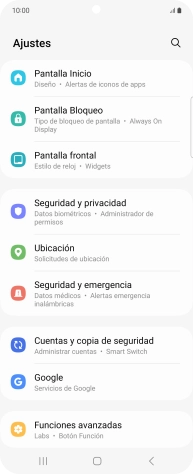 Pulsa Cuentas y copia de seguridad.