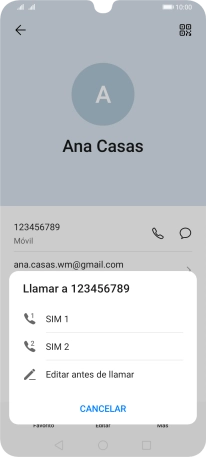Pulsa la tarjeta SIM deseada.