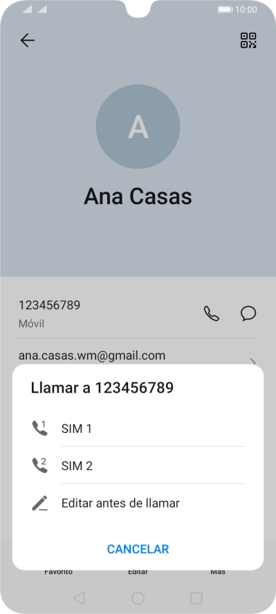 Pulsa la tarjeta SIM deseada.
