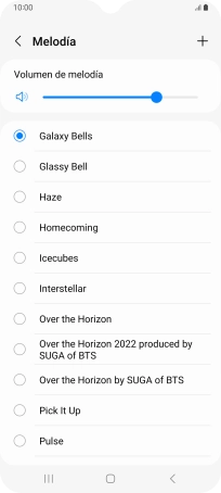 Pulsa los timbres de llamada deseados para escucharlos.