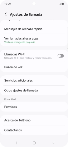 Pulsa Servicios adicionales.