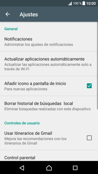 Pulsa Actualizar aplicaciones automáticamente.