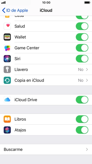 Pulsa Copia en iCloud.