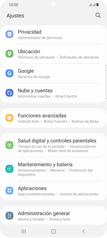 Pulsa Nube y cuentas.