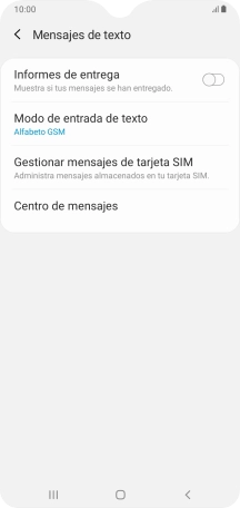 Pulsa Centro de mensajes.