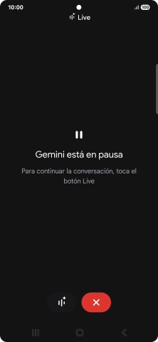 Para retomar la conversación, pulsa el icono de retomar conversación.