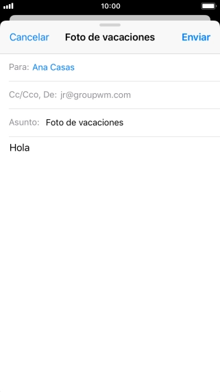 Pulsa en el campo de escritura durante unos instantes hasta que aparezca un menú emergente en la pantalla.