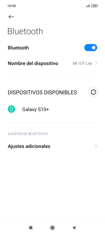 Pulsa el dispositivo Bluetooth deseado y sigue las indicaciones de la pantalla para vincular el dispositivo al teléfono.