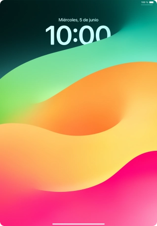 Pulsa en un lugar cualquiera de la pantalla de bloqueo y mantén la pulsación unos instantes.