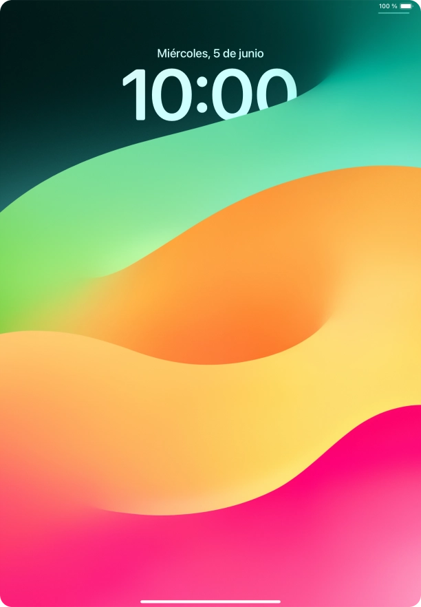 Pulsa en un lugar cualquiera de la pantalla de bloqueo y mantén la pulsación unos instantes.