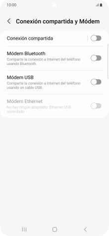 Pulsa Conexión compartida.