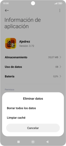 Pulsa Limpiar caché.