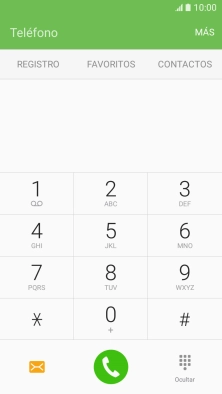 Pulsa la tecla numérica 1 durante unos instantes hasta que la pantalla muestre que estás llamando al contestador. Sigue las instrucciones para escuchar tus mensajes.