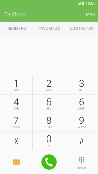 Pulsa la tecla numérica 1 durante unos instantes hasta que la pantalla muestre que estás llamando al contestador. Sigue las instrucciones para escuchar tus mensajes.