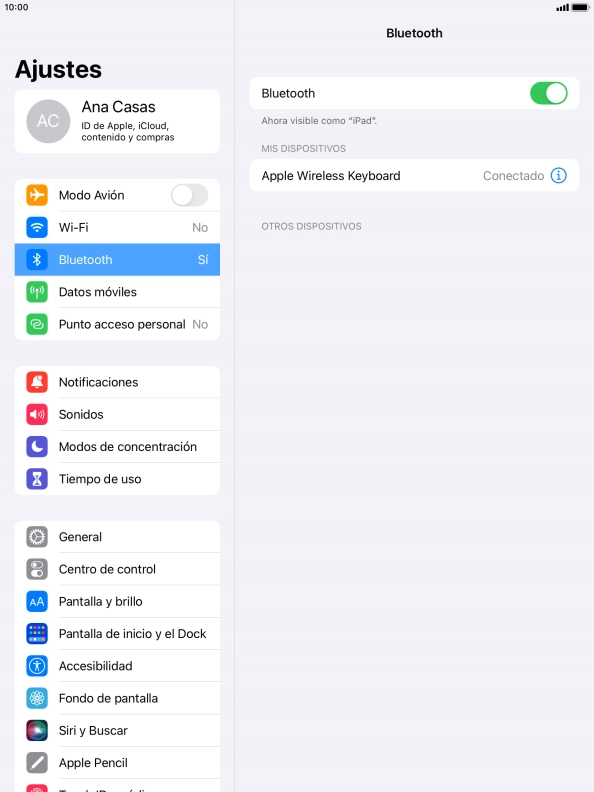 Pulsa la tecla de inicio para terminar y regresar a la pantalla de inicio.