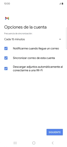 Si aparece en la pantalla esta imagen, tu cuenta de correo electrónico ha sido reconocida y configurada automáticamente. Sigue las indicaciones de la pantalla para introducir más información y terminar la configuración.