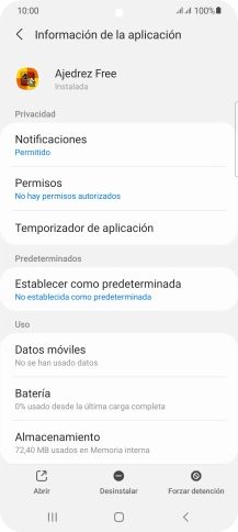 Pulsa Almacenamiento.