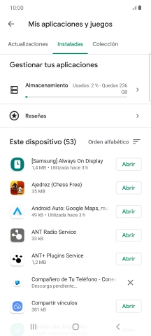 Pulsa la app deseada. Pulsa la app deseada.