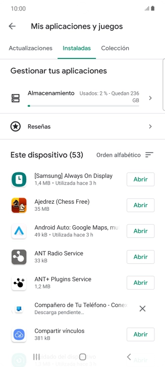 Pulsa la app deseada. Pulsa la app deseada.