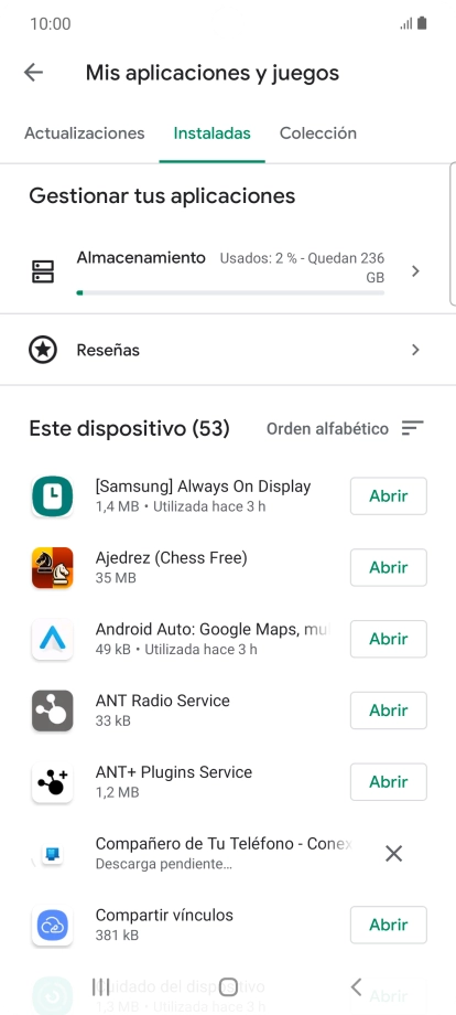 Pulsa la app deseada. Pulsa la app deseada.