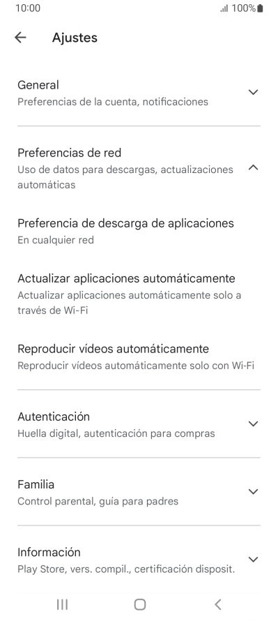 Pulsa Actualizar aplicaciones automáticamente.