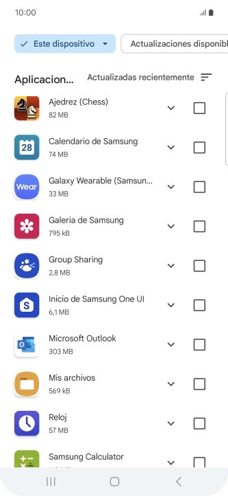 Pulsa la app deseada.