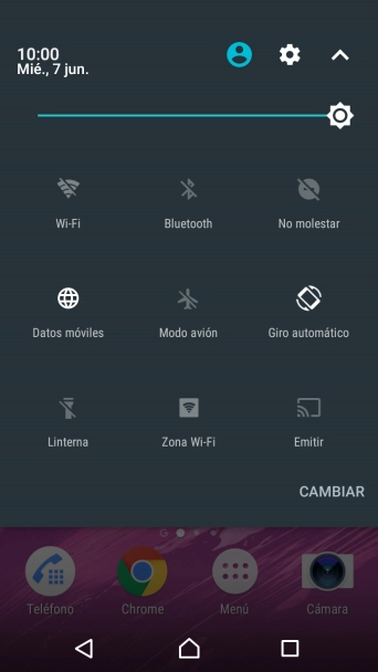 Pulsa el icono de ajustes. Pulsa el icono de ajustes.