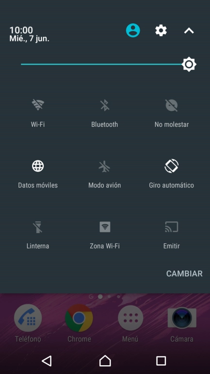 Pulsa el icono de ajustes. Pulsa el icono de ajustes.