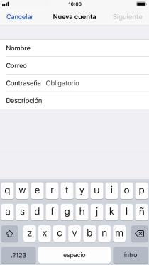 Pulsa Contraseña e introduce la contraseña de tu cuenta de correo electrónico.