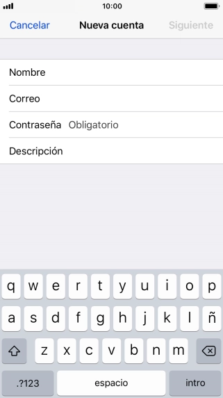 Pulsa Contraseña e introduce la contraseña de tu cuenta de correo electrónico.