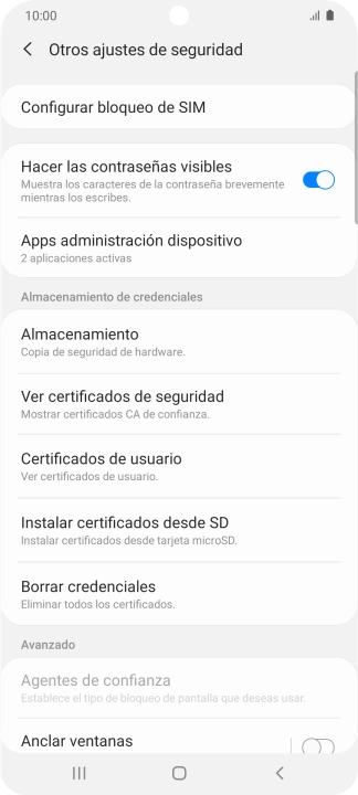 Pulsa Configurar bloqueo de SIM.