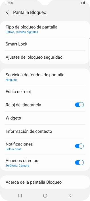 Pulsa Tipo de bloqueo de pantalla e introduce el código de seguridad extra que has creado anteriormente.