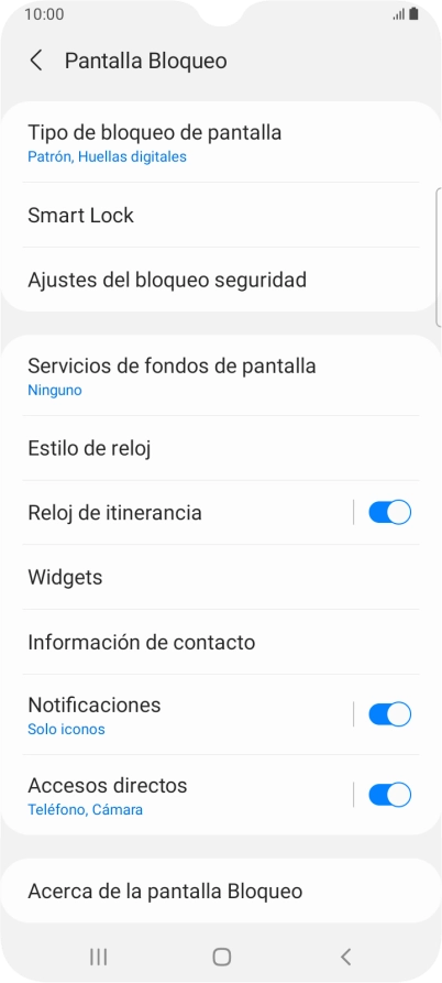 Pulsa Tipo de bloqueo de pantalla e introduce el código de seguridad extra que has creado anteriormente.