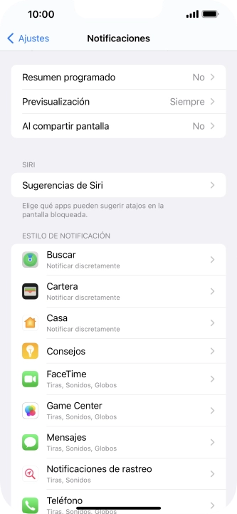 Pulsa Resumen programado.