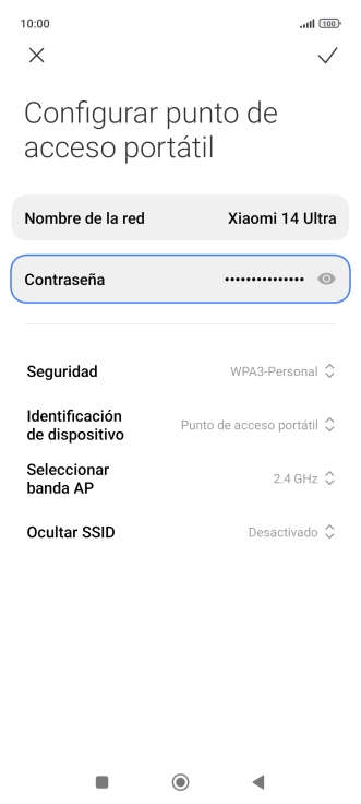 Pulsa Contraseña e introduce una contraseña.