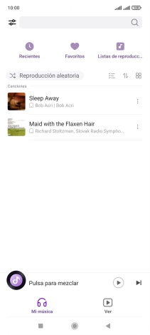 Pulsa el archivo de música deseado.