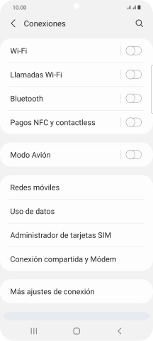 Pulsa Redes móviles.